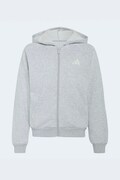 adidas μπλούζα με κουκούλα και κουμπιά παιδική με βαμβάκι γκρί KS5139