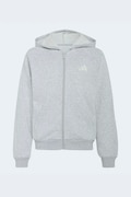 adidas μπλούζα με κουκούλα και κουμπιά παιδική με βαμβάκι γκρί KS5139