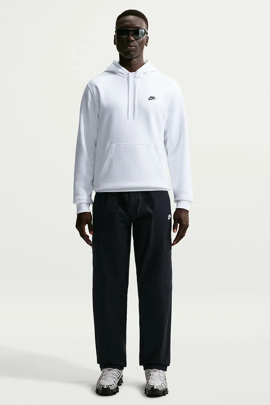 Nike Sportswear bluza z kapturem męska z bawełną Club biała FN3859.100