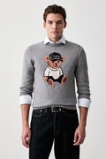 Guess sweter męski z wiskozą NAVIN szary M6BR42 Z1604