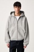 Carhartt WIP Hooded Ebbert Jacket bluza z bawełną męska szara I037114