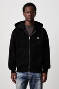 Carhartt WIP Hooded Mack Jacket bluza rozpinana z kapturem z bawełną męska czarna I037102