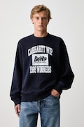 Carhartt WIP 1989 Winners Sweat felpa in cotone da uomo blu navy I037278