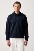 Lacoste bluza męska z bawełną granatowa SH9464