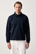 Lacoste bluza męska z bawełną granatowa SH9464