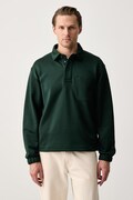 Lacoste bluza męska z bawełną zielona SH9464