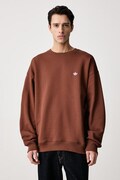 adidas Originals bluza męska z bawełną Trefoil Essentials brązowa LL1047