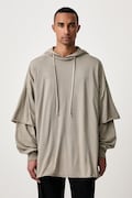 Rick Owens DRKSHDW Tommy Hustler кофта з капюшоном бавовняна чоловіча бежева DU02F6271 RN