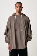 Rick Owens DRKSHDW Tommy Hustler кофта з капюшоном бавовняна чоловіча сіра DU02F6271 RN