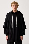 Rick Owens DRKSHDW Tommy Hustler кофта з капюшоном бавовняна чоловіча чорна DU02F6271 RN