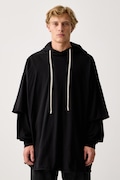 Rick Owens DRKSHDW Tommy Hustler кофта з капюшоном бавовняна чоловіча чорна DU02F6271 RN