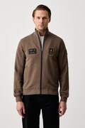 Aeronautica Militare bluza rozpinana męska bawełniana brązowa FE2130UF00689