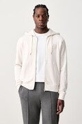 BOSS bluza rozpinana z kapturem męska bawełniana C-Silva beżowa 50574278