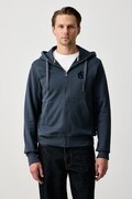 BOSS bluza rozpinana z kapturem męska bawełniana C-Silva niebieska 50574278