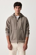 BOSS Green bluza rozpinana z kapturem męska SW_Transit HD FZ brązowa 50569889