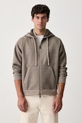 BOSS Green bluza rozpinana z kapturem męska SW_Transit HD FZ brązowa 50569889
