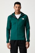 The North Face μπλούζα με κουκούλα και φερμουάρ ανδρική φλις POWERSTRETCH METEORA πράσινη NF0A8J47N4J1