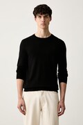 Trussardi sweter męski z wiskozą czarny M0168000077N
