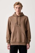 Trussardi bluza z kapturem męska bawełniana brązowa G8518000261N