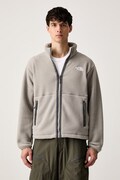 The North Face μπλούζα με κουμπιά ανδρική φλις Fleeski Fz Jacket γκρί NF0A88XQ2MB1