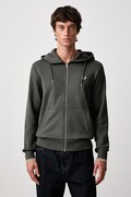 Fred Perry bluza rozpinana z kapturem męska bawełniana zielona J7536