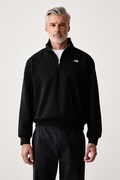 The North Face mikina pánska s bavlnou Essential čierna NF0A8FD8JK31