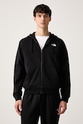 The North Face μπλούζα με κουκούλα και κουμπιά ανδρική με βαμβάκι Evolution μαύρη NF0A8EU1JK31