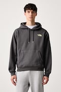 The North Face mikina s kapucňou pánska s bavlnou Relaxed sivá NF0A8JA7RHI1