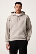 The North Face mikina s kapucňou pánska s bavlnou Relaxed sivá NF0A8JA72MB1