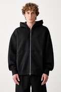 adidas Originals Spacer bluza rozpinana z kapturem z bawełną męska czarna KR1413