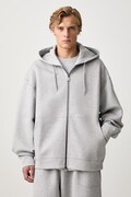 adidas Originals Spacer bluza rozpinana z kapturem z bawełną męska szara KR1412