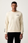 EA7 Emporio Armani bluza męska z bawełną beżowa AF10377.7M002195