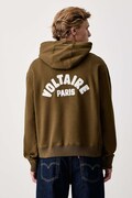 Zadig&Voltaire dukserica sa kapuljačom za muškarce od pamuka SACHA zelena JMSS01314