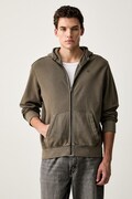 G-Star bluza rozpinana męska bawełniana Unit washed full zip hdd zielona D30718-D969