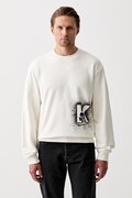 Karl Lagerfeld Jeans bluza męska z bawełną beżowa B3M20001