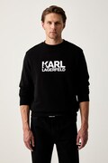 Karl Lagerfeld felpa da uomo in cotone nera 500917.705780