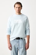Karl Lagerfeld суичър мъжки от памук син 563917.705780