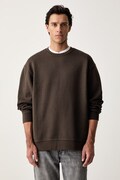 Levi's bluza męska z bawełną SWEATS CREW brązowa A1572