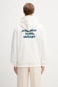 Drôle de Monsieur Vine Embroidered Slogan hoodie cotton Men's beige L-HO208-CO127