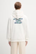Drôle de Monsieur Vine Embroidered Slogan hoodie cotton Men's beige L-HO208-CO127