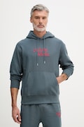 Calvin Klein Jeans mikina s kapucňou pánska s bavlnou tyrkysová LV04RG260G