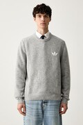 adidas Originals πουλόβερ ανδρικό με μαλλί Trefoil Essentials γκρί KS4889