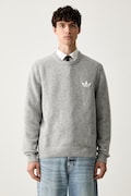 adidas Originals πουλόβερ ανδρικό με μαλλί Trefoil Essentials γκρί KS4889