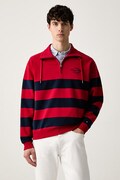Tommy Hilfiger pulover moški z bombažem rdeč MW0MW43190