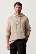 Tommy Hilfiger mikina s kapucňou pánska bavlnená béžová MW0MW43220
