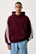 adidas mikina s kapucí pánská bavlněná burgundská KW2405