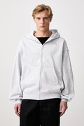 adidas rozepínací mikina s kapucí pánská bavlněná šedá KW2323