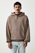 adidas bluza z kapturem męska bawełniana brązowa KW2308