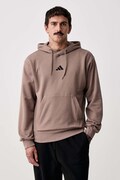 adidas bluza z kapturem męska z bawełną Essentials Feelcozy brązowa KF2364