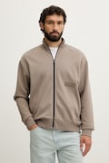 BOSS Green rozepínací mikina pánská s bavlnou SW_Collar Full Zip béžová 50564104